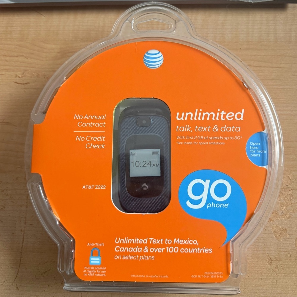 NIB AT&T Z222 3G Flip Go Phone